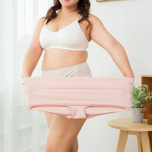 4Pcs/Set High Waist Cotton Panties Women Body Slimming Under
