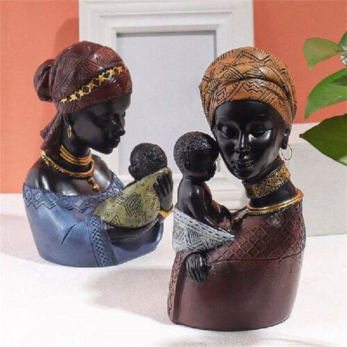 Home Decor,African Art Sculpture,African Decor, Woman And
