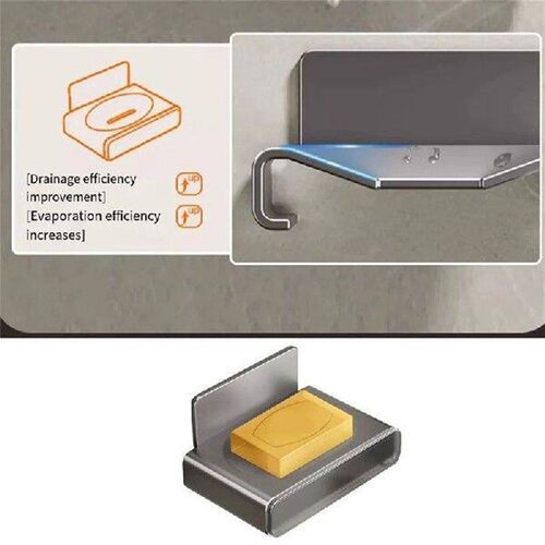 Space Aluminum Wall-Mounted Soap Holder Storage Rack Soap
