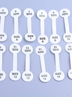 100pcs Ring Size Printed Tags Self-adhesive, glue ends adhes