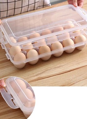 10/18 Grid Egg Storage Box Egg Tray with Lid Kitchen Refrige