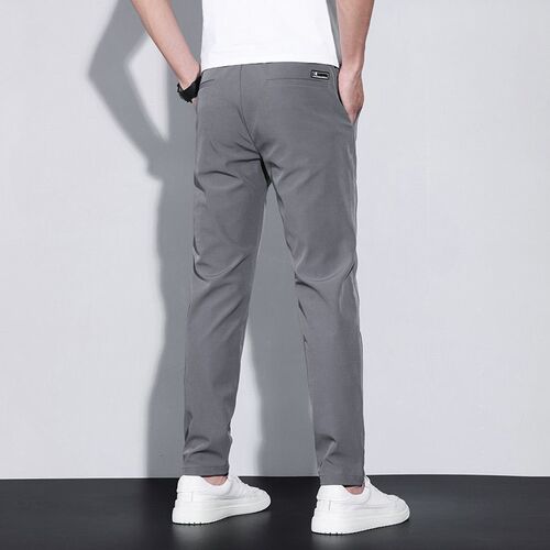 Light Luxury Ice Silk Casual Pants Mens Summer tendy Loose