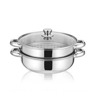 Double thickened stainless steel steamer home steamer pot