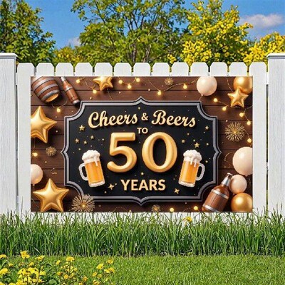 Beer Theme Event Banner Milestone Celebration Birthday