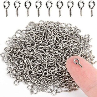 300pcs Small Tiny Mini Eye Pins Eyepins Hooks Eyelets Screw