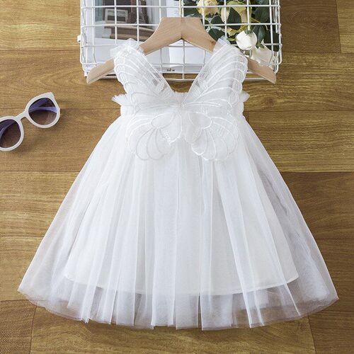 Summer Girls Princess Dress Mesh Dress Strappy Dress Tutu Dr