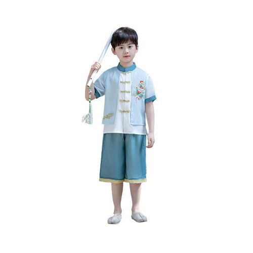 Hanfu Boys Tang Suit Chinese Style Set 2025 Summer Handsome
