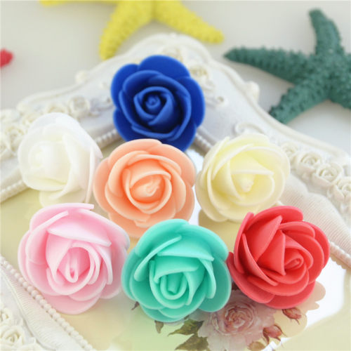 50PCS/Bag Mini PE Foam Rose Flower Head Artificial Rose Flow