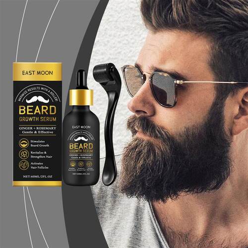 East Moon Mens Beard Care Oil - Gentle Cleansing, Nourishin