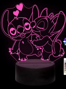 3D Illusion Stitch Night Light with Remote Control and Smart