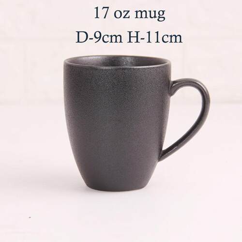 ceramic black plates bowl dinnerware Set of 4 set of 16件套