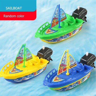 1Pc Speed Boat Ship Wind Up Toy Float In Water Kid Toys Clas