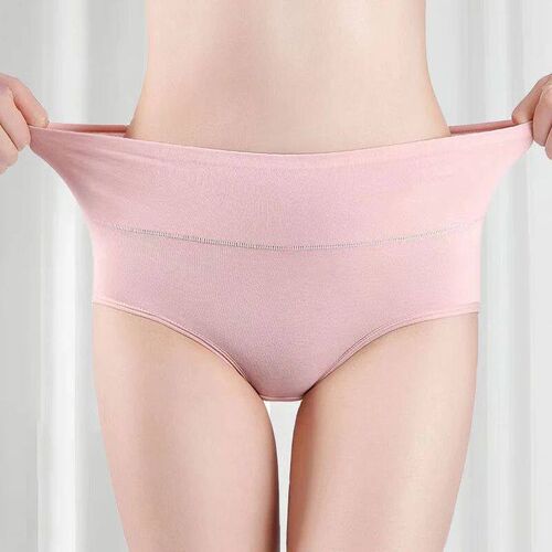4Pcs High Waist Panties Women Breathable Cotton Underwear Pl