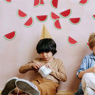 4Pcs Watermelon Banner Vibrant Summer Theme Party