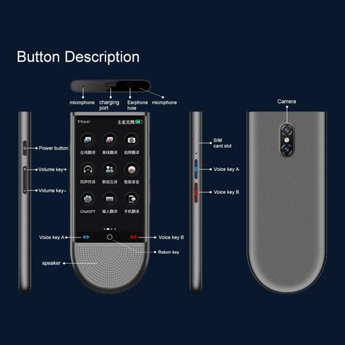 S15 4G Portable AI Translator 148-Language Real-time Ai Voic