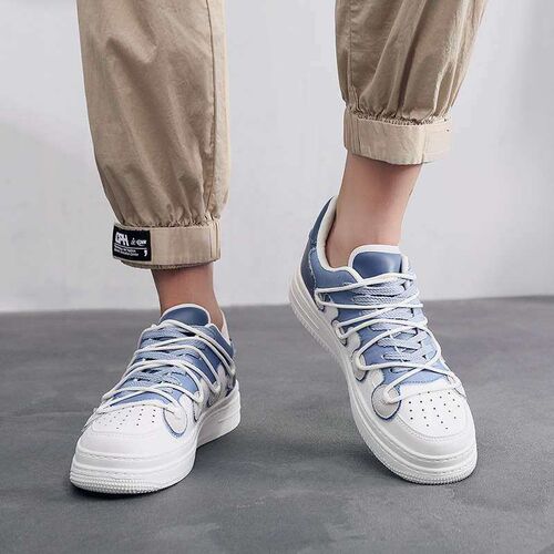 Double-layer rubber outsole heightening denim stitching smal