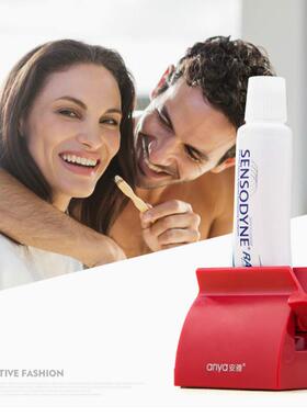 Automatic Toothpaste Dispenser Toothbrush Holder Wall Mounte