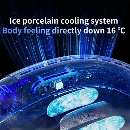 New 6000mah Portable Neck Fan Cooler USB Rechargeable Electr