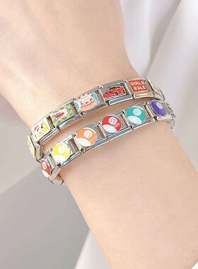 Hapiship 2023 Fashions Color Glaze Round Table Tennis Charm