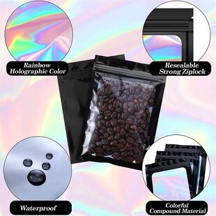 100PCS Laser Thicken Plastic Aluminum Foil Ziper Lock Packag