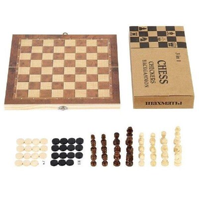 3 in 1 Chess Board Sets Wooden Exquisite Chess Set Chess
