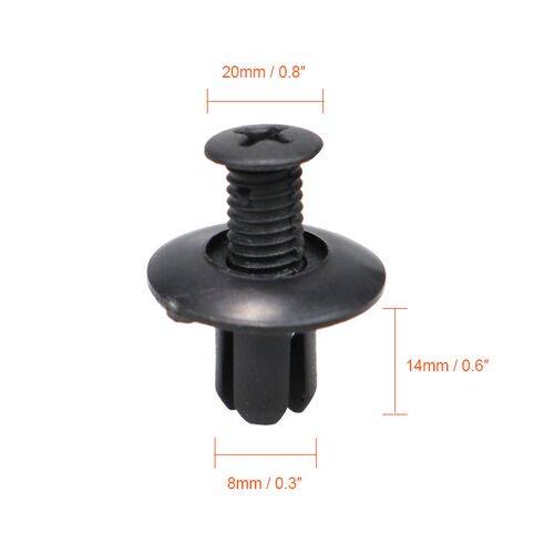 10-50pcs Universal Car Bumper Fender 8mm Hole Plastic Rivets