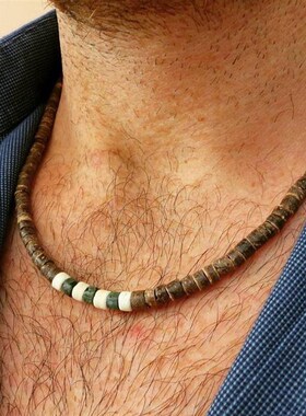 ewelry, Surfer necklace Gifts for men, Wooden Beach Necklace
