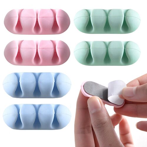 Self-adhesive USB Cable Organizer Cable Winder Desktop Tidy