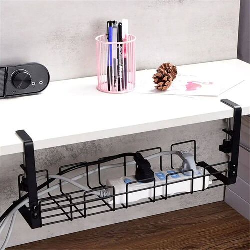 Undertable Storage Rack Metal Cable Tray Computer Desk Wire