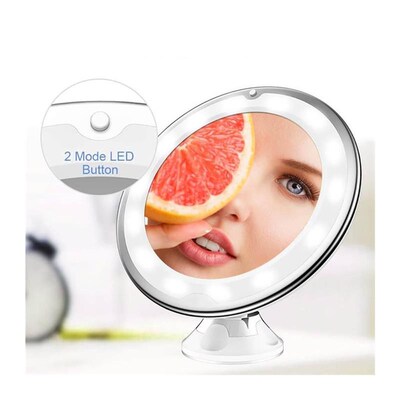 10X Magnifying LED Light Makeup Mirror Lamp Magnifier Batter