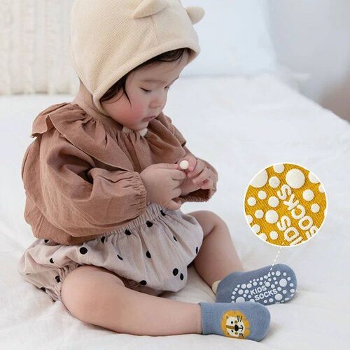 Winter Spring Anti Slip Baby Socks Cute Cartoon Animal Lette
