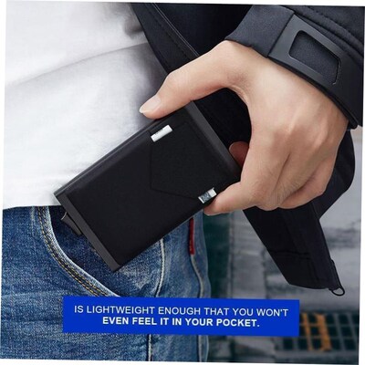 Rfid Smart Wallet Card Holder Metal Thin Slim Men Women Wall