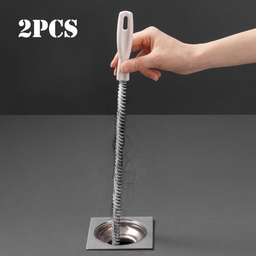 1/2pcs Super long Pipe Dredging Brush Bathroom Hair Sewer Si