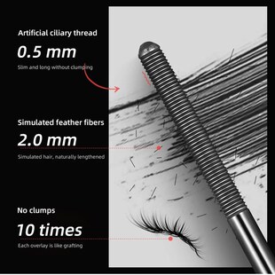 Mascara Lashes Iron Blac Silk Fiber Waterproof Metal