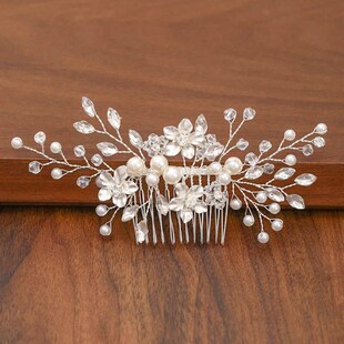 Silver Color Pearl Rhinestone Wedding Hair Combs Hair Access