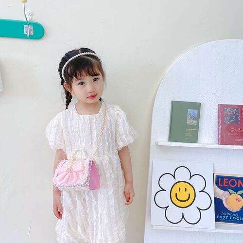Childrens Bag Summer New Fashion Bow Girl Shoulder Crossbod