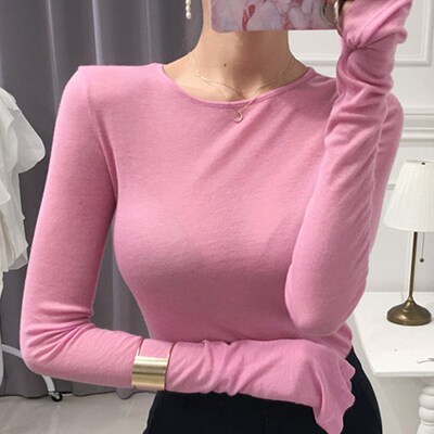 Sexy Shirt Women T-Shirt Long Sleeve Korean Style