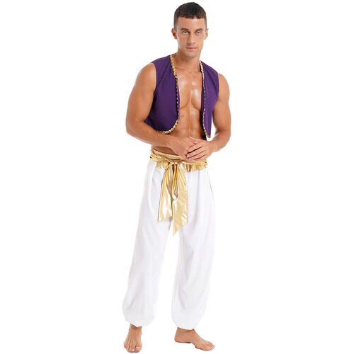 Mens Halloween Costume Mythical Prince Aladin Carnival Carni