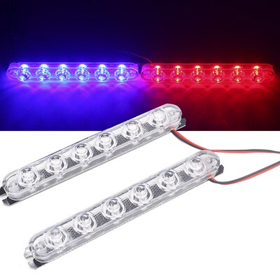 1 Pair Police Lights Led Strobe Lights Flasher Auto Flash St