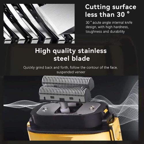 metal 5-speed electric shaver for hair beard rechargeable ba