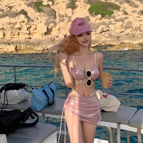 Beach Vacation Bikini Swimwear Womens ins Summer Beach Holid
