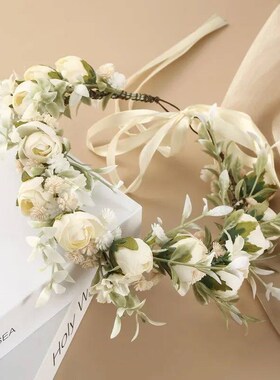 Girl Flower Wreaths Garland Crown Diadem Wedding Baroque Hai