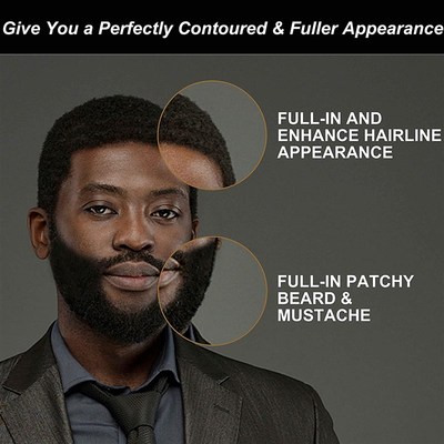 Men Beard Hair Filler Pen with Brush Male Waterproof Hair Re