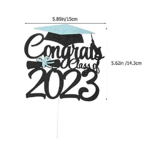 6 Pcs Graduation Cake Inserts Cupcake Picks Cap Toppers
