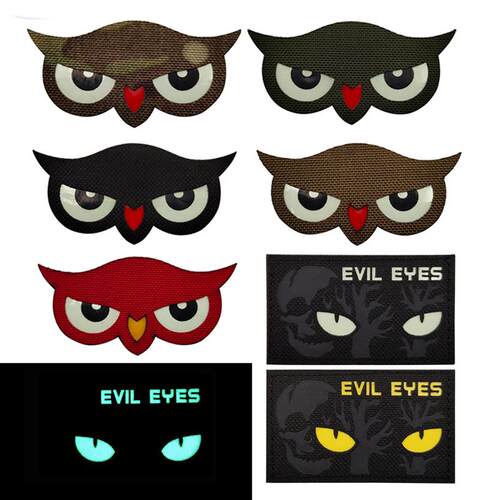 Cat Tiger Eyes Hook Fasteners Tactical Glow In Dark Combat A