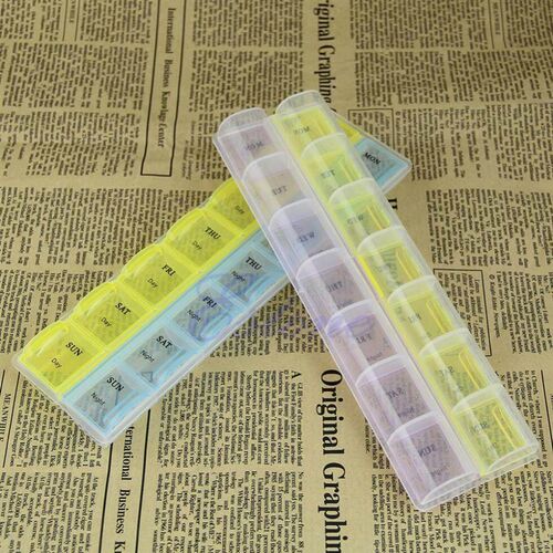 free shipping 7 days weekly tablet pill medicine box holder