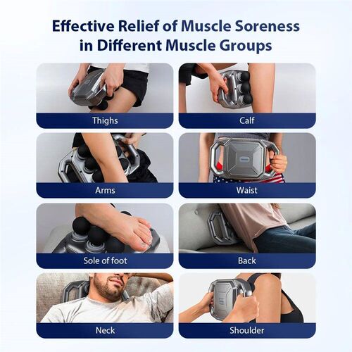 Six-head Fascia Gun High Frequency Vibration Body Massage Gu