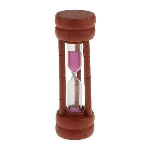 Maroon Wood Sandglass Timer Brushing Special Needs Therapy