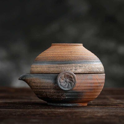 Coarse Pottery Express Cup 1 Pot 1 Cup Handmade Vintage Fire