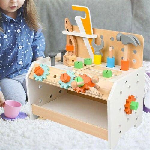 Wood Workbench and Tool Playset Wood Construction Tool